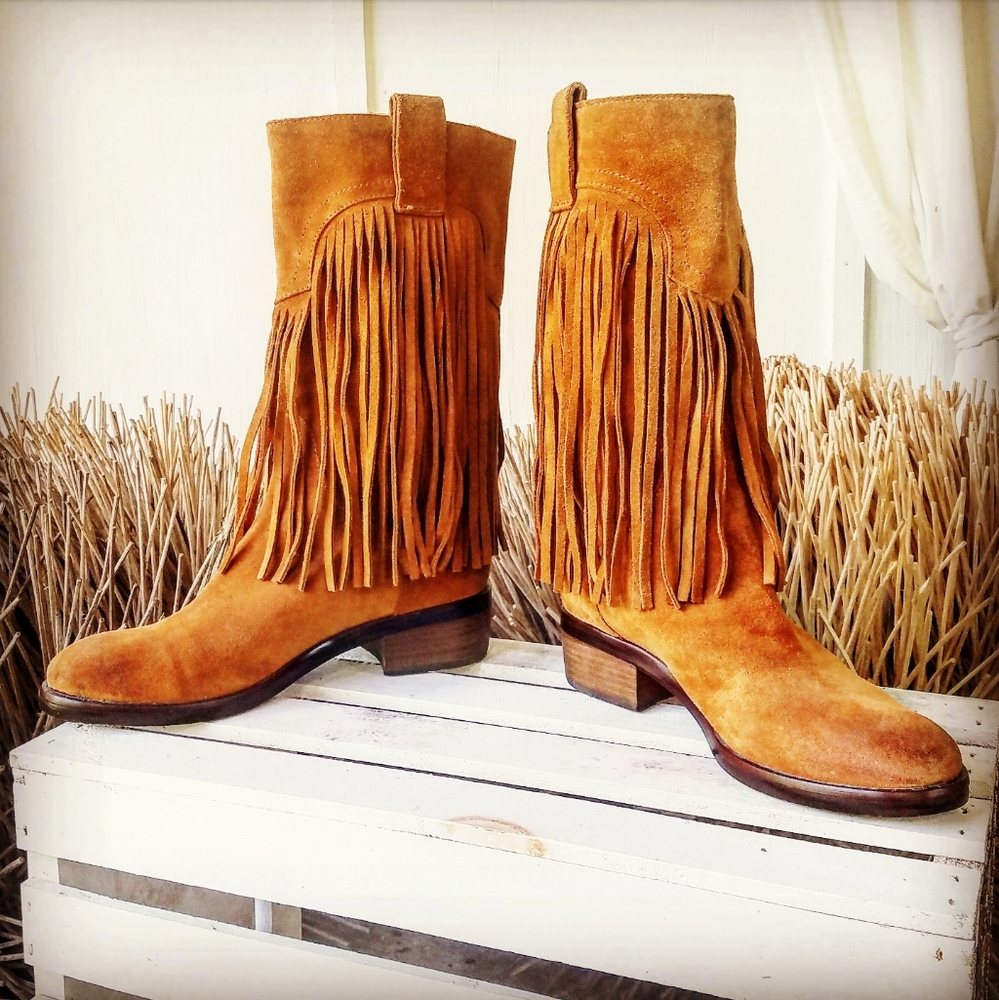 Lucky Brand Caleb Fringe Boots!✌🏽🌼